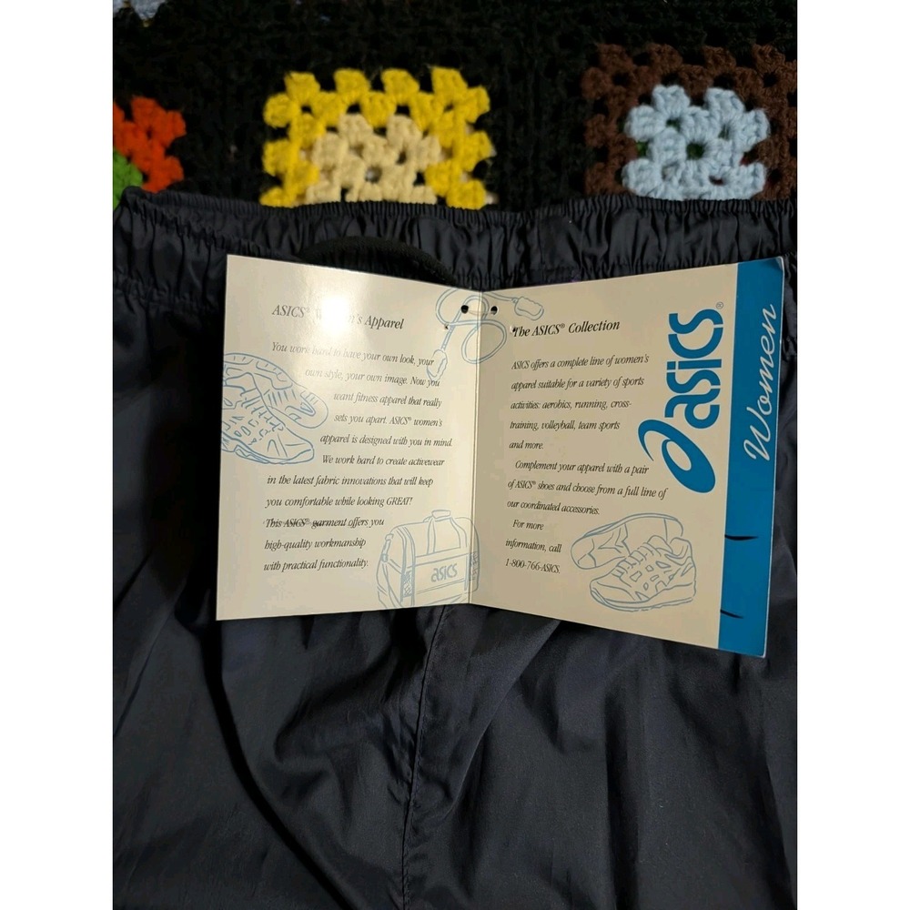 Vintage 90s Asics Track Pants Women's Size Large Black - Picture 6 of 9